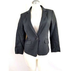 3/$25 Ann Taylor LOFT Size 4 Black Gray Blazer